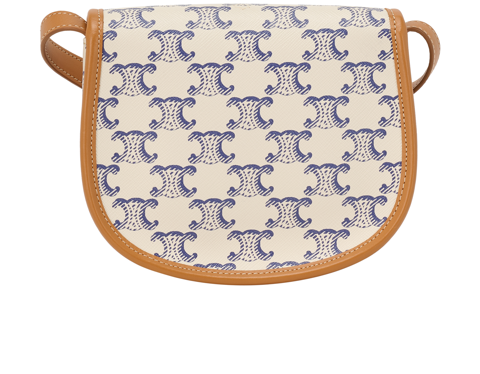 Mini Triomphe Besace Clea, &pound;650, Handbags, Tan/White, Canvas/Leather, Back view